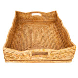 Artifacts Rattan Scallop Collection Rectangular Tray