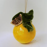 Lemon Moss and Peel Painted Ornament