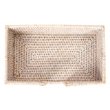 Rattan Guest Towel Holder with Cutout – Napkin Tray