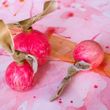 Pink Champagne Moss Painted Ornament | Hand painted