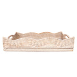Artifacts Rattan Scallop Collection Rectangular Tray