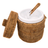 Artifacts Rattan Ice Bucket w/ Tongs