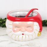 Red Santa Punch Bowl