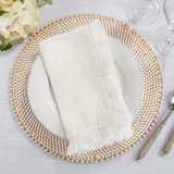 Fringed Design Stone Washed Napkin