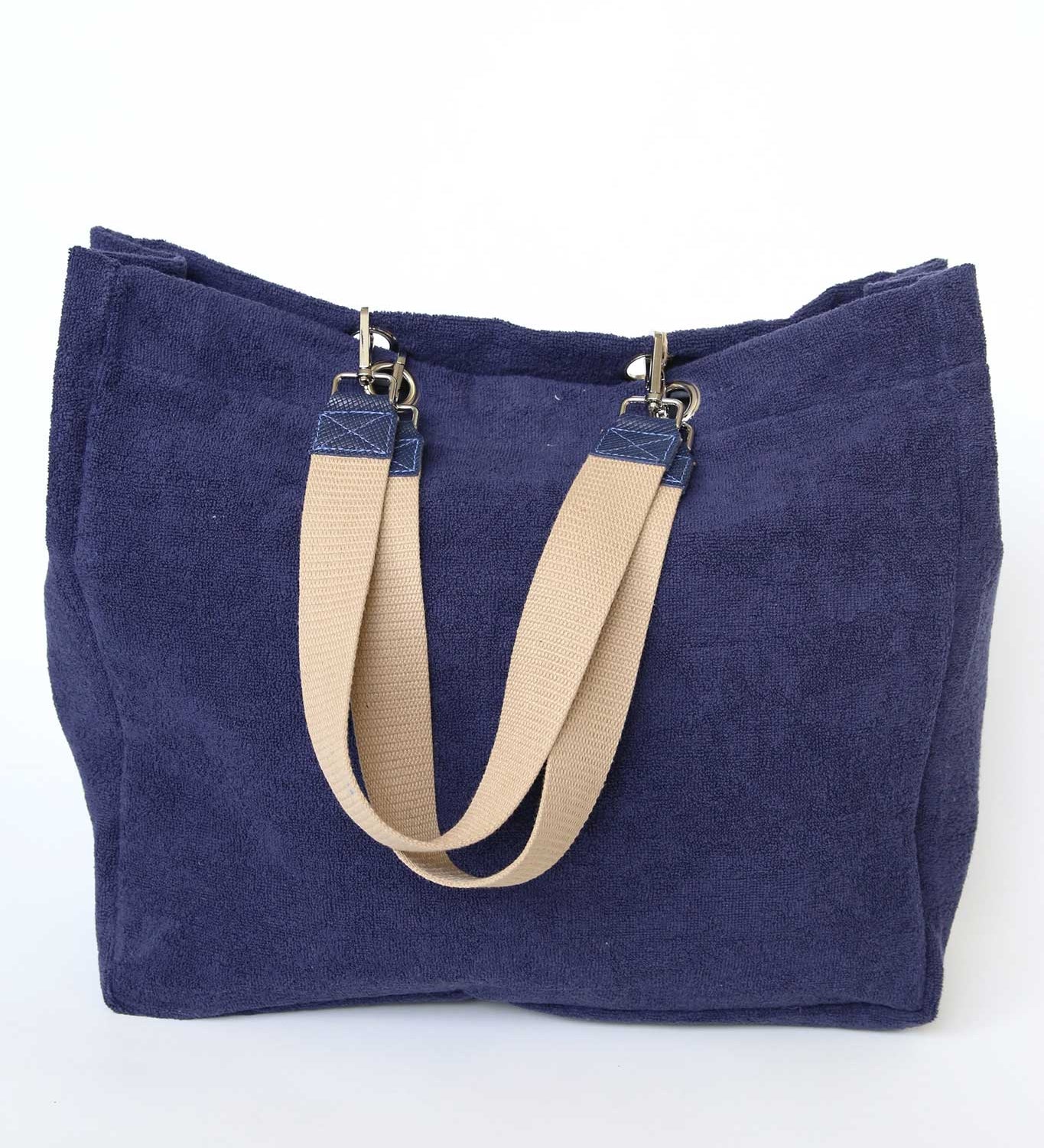Solid Terry Plastic Lined Tote