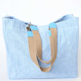 Solid Terry Plastic Lined Tote