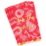 Red Toile Paper Guest Towel Packs