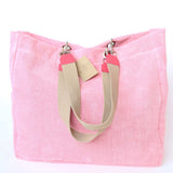 Solid Terry Plastic Lined Tote
