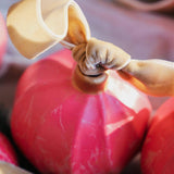 Pink Champagne Moss Painted Ornament | Hand painted