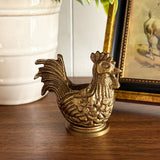 Brass Rooster Matchstick-Toothpick Holder