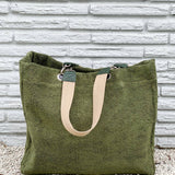 Solid Terry Plastic Lined Tote