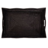 Artifacts Rattan Scallop Collection Rectangular Tray