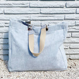 Solid Terry Plastic Lined Tote