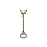 Stag's Head Bottle Opener - Champagne Handle with Polished Head