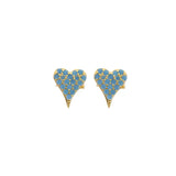 Turquoise Heart Studs