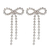 Rhinestone Bow Earrings