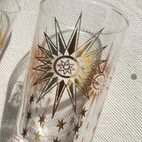 Moroccan Tea Glasses Star Gold Design Set