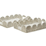 White Wicker Trays