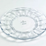 Pressed Glass Faceted Plate