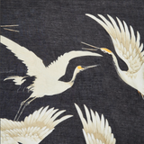 Heron Print Black Scarf