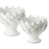 White Artichoke Footed Centerpiece