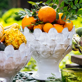 White Artichoke Footed Centerpiece