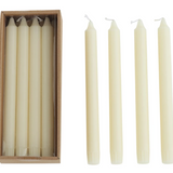 Cream Unscented Taper Candles Box