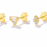 Baguette Trio Stud Set