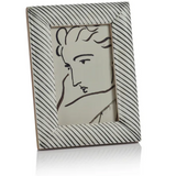 White Bone Black Engraving Frame