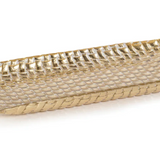 Braided Rectangle Gold Tray