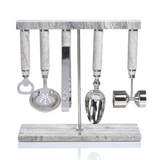 Five Piece Marble Tool Bar Set