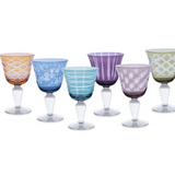 Glass Carved Wine Set