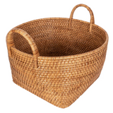 Saboga Home Round Basket w/ Hoop Handles