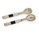 Variegated Horn w/ Bone Servers