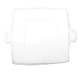 Lastra White Handled Square Platter