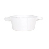 Lastra White Small Handled Bowl