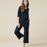 Dream Relaxed Black V-Neck w/ Capri