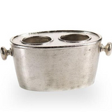 Raw Aluminum 2 Bottle Wine Holder