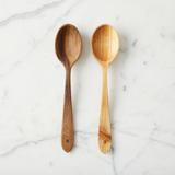 Euro Large Serving Spoon Set, Fruitwood