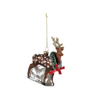 Glass Deer Ornament