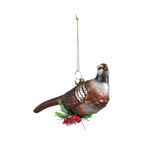 Glass Pheasant Ornament