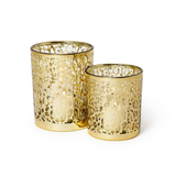 Gold Leopard Antiqued Votive Holders