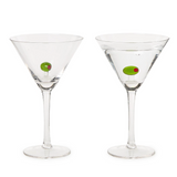 Martini Glass with Olive