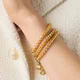 Cobblestone Link Bracelet Gold