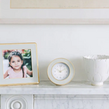 Stone Chiffon and Gold Alarm Clock