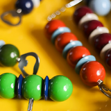 Orange and Chambray Blue Bobbin Bottle Opener