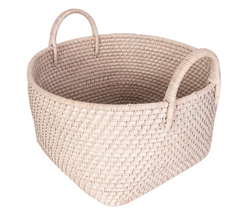 Saboga Home Round Basket w/ Hoop Handles