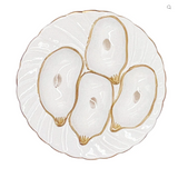 Oyster Plate with Gold