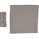 Square Stonewashed Linen Napkins Set