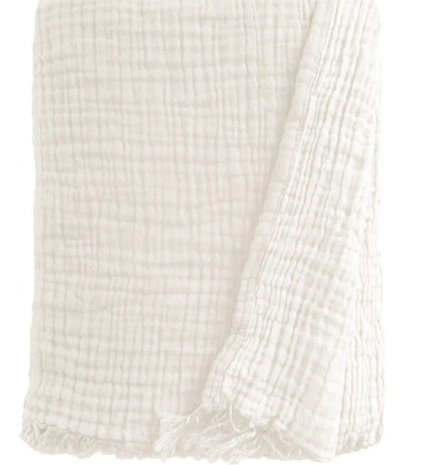 Crinkled Turkish Cotton Cuddle Throw